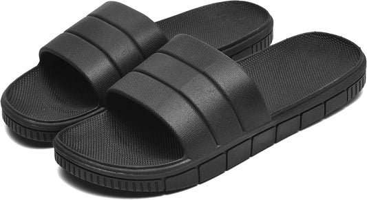 clootess Shower Slide Shoes for Men and Women Home Sandal Bath Slipper Indoor House Pool College Dorm Non-Slip