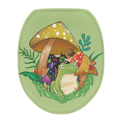 Toilet Lid Covers for Bathroom Elongated Cat Irises Thick Toilet Seat Lid Cover Elongated Oval Round Soft Fabric Toilet Seat Lid Cover with Elastic Edges Machine Washable