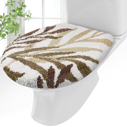 Mindsoft Green Toilet Seat Lid Cover, Microfiber Washable 17.5"x15"