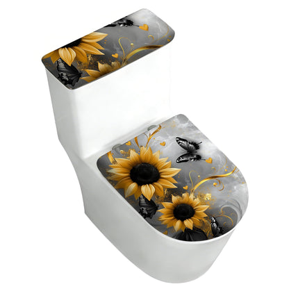 2 pack Toilet Lid Cover & Tank Lid Cover,Fits Standard & Elongated Toilet