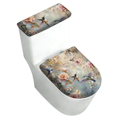 2 pack Toilet Lid Cover & Tank Lid Cover,Fits Standard & Elongated Toilet