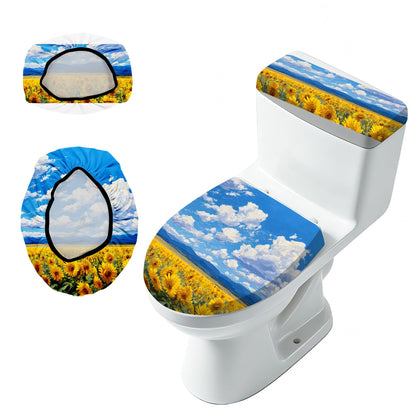 2 Piece Toilet Seat Cover Set with Tank Cover for Bathroom Decor