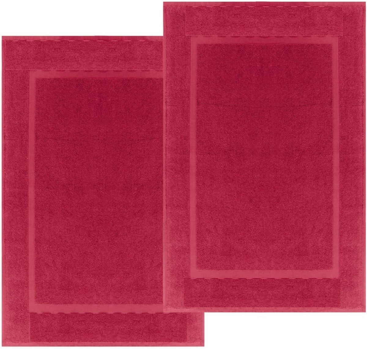 KAHAF COLLECTION Bath Mat Floor Towel Set - Absorbent Cotton Hotel Spa Shower/Bathtub Mats [Not a Bathroom Rug] 22"x34" Pack of 2