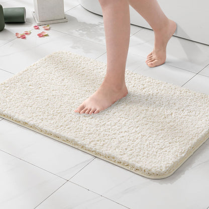 MIULEE Teal Bathroom Rugs Soft Small Microfiber Bath Mat 16x24 Inch