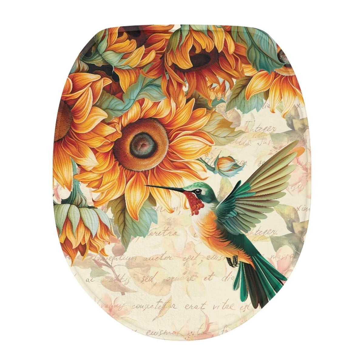 Toilet Lid Covers for Bathroom Elongated Cat Irises Thick Toilet Seat Lid Cover Elongated Oval Round Soft Fabric Toilet Seat Lid Cover with Elastic Edges Machine Washable