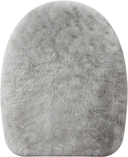 Microfiber Toilet Lid Cover – Soft, Absorbent & Machine-Washable Seat Cover Fits Most Toilet Lids (Light Gray)