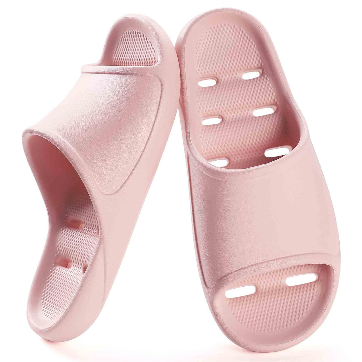 Unisex Arch Support Shower Shoes with Drain Holes Slides