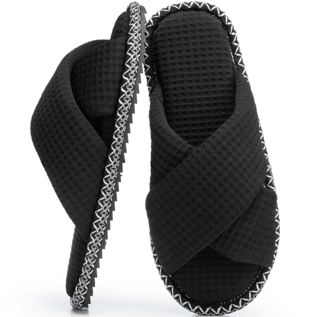 GOEWY Slippers for Women with Memory Foam Open toe House Bedroom Shoes