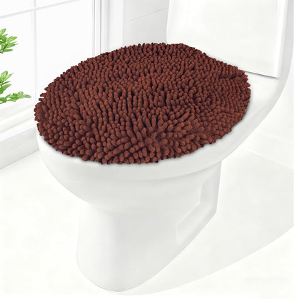 Soft Chenille Toilet Lid Cover 19.5L" x 18.5W" Machine Washable