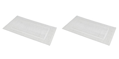 Amazon Basics Premium 100% Cotton Absorbent Soft Bath Mat, Machine Washable, 684 GSM, 20" x 30", White, Hotel Spa Bathmats, 6-Pack (Previously AmazonCommercial)