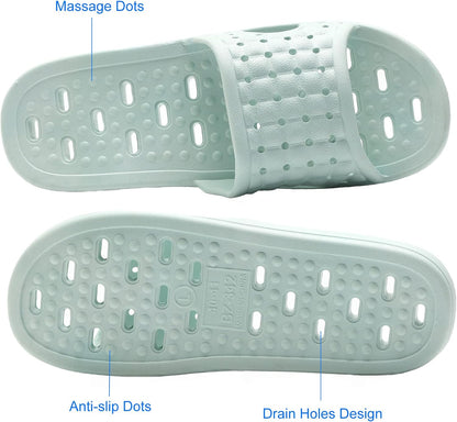 COZYAREA Shower Shoes Quick Dry Non-Slip Bathroom Slippers for Men Women Dorm Home Slides