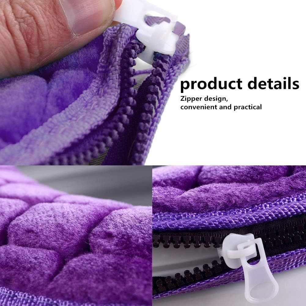 Toilet Seat Cover for Bathroom, Toilet Seat Cushion Covers Soft Thicker Warmer Washable Toilet Seat Cover Pads with Zipper Home Reusable (Purple)