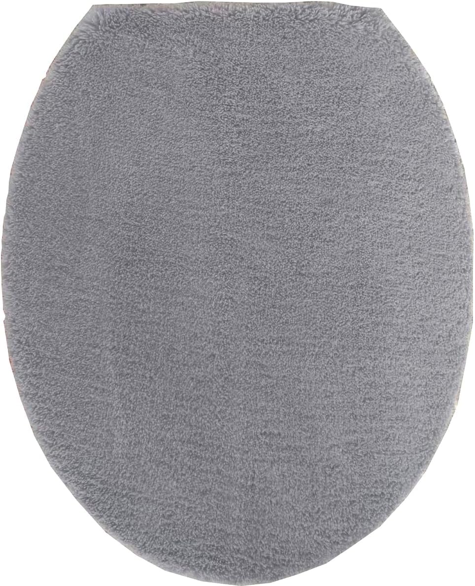 Madeals Microfiber Toilet Lid Cover Soft and Absorbent, Comfortable Bathroom Toilet Lid Cover Seat Fits Most Size Toilet Lids for Teal