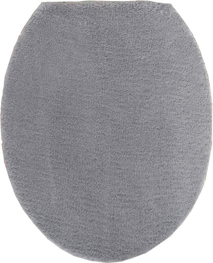 Madeals Microfiber Toilet Lid Cover Soft and Absorbent, Comfortable Bathroom Toilet Lid Cover Seat Fits Most Size Toilet Lids for Teal