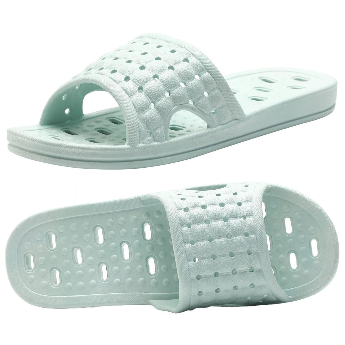 Bath Slippers with Drainage Holes, Quick-Drying Non-Slip Slippers for Home, Dormitory, Bathroom - Unisex