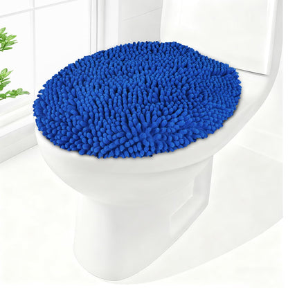 Soft Chenille Toilet Lid Cover 19.5L" x 18.5W" Machine Washable