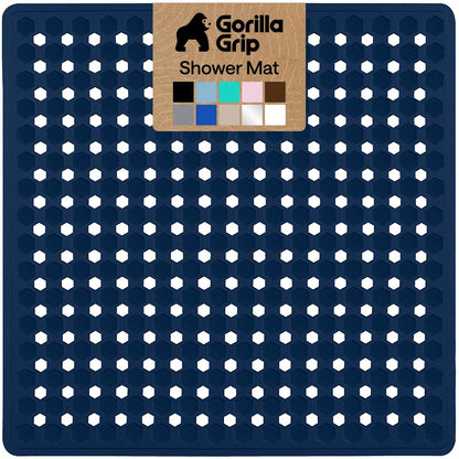 GORILLA GRIP Bath Tub Shower Mat, Bathtub Floor Liner, 35x16 Gray Opaque