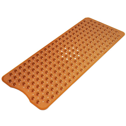 AmazerBath Shower Mat Non Slip 40 x 16 Inches, Bathtub Mat Shower Stall Mats with Suction Cups and Drain Holes, Non Slip Bath Mat for Tub for Elderly & Kids, Clear Blue