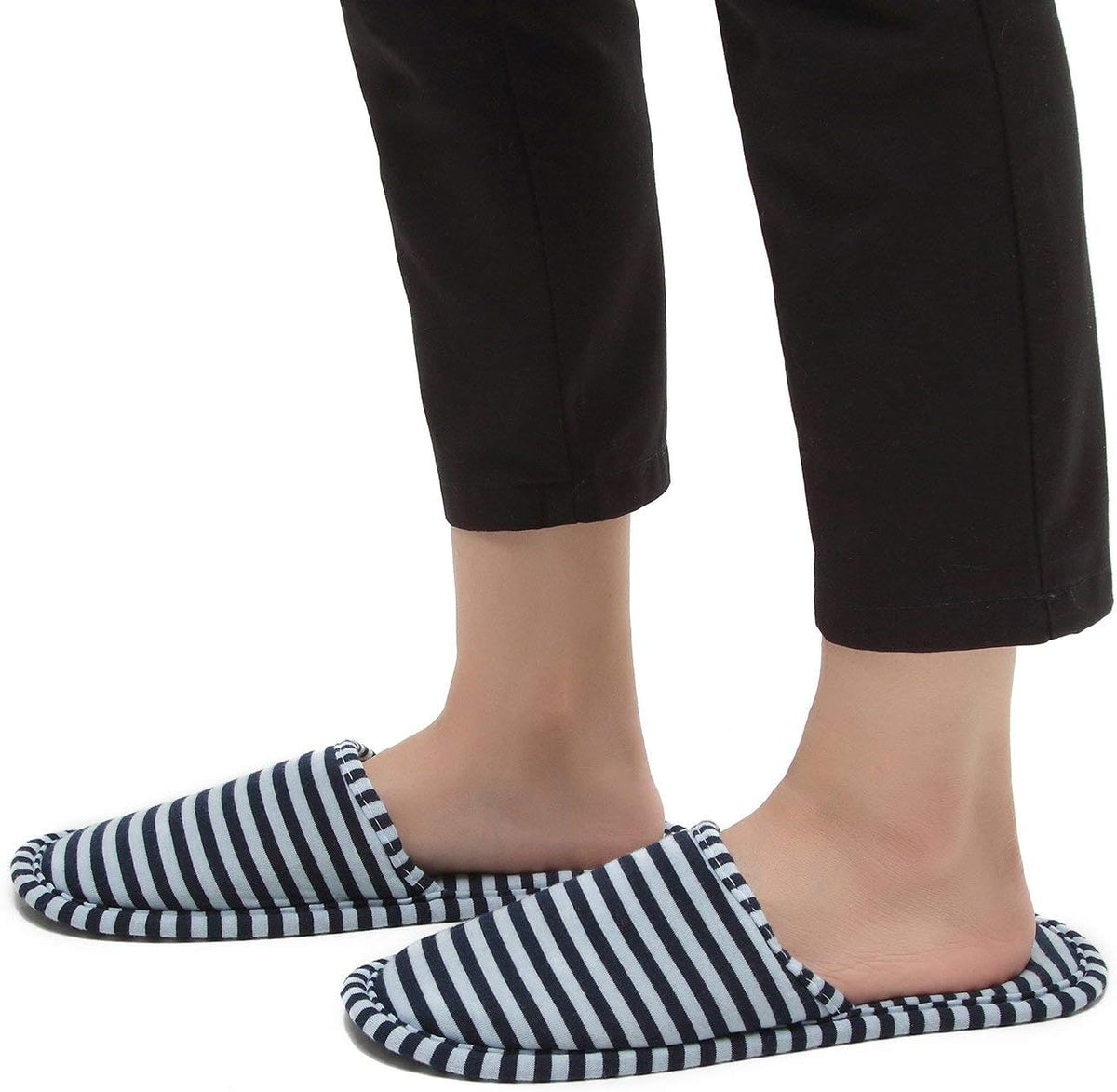 Portable Cotton Travel Slippers Reusable Spa Hotel Indoor Guest Slippers