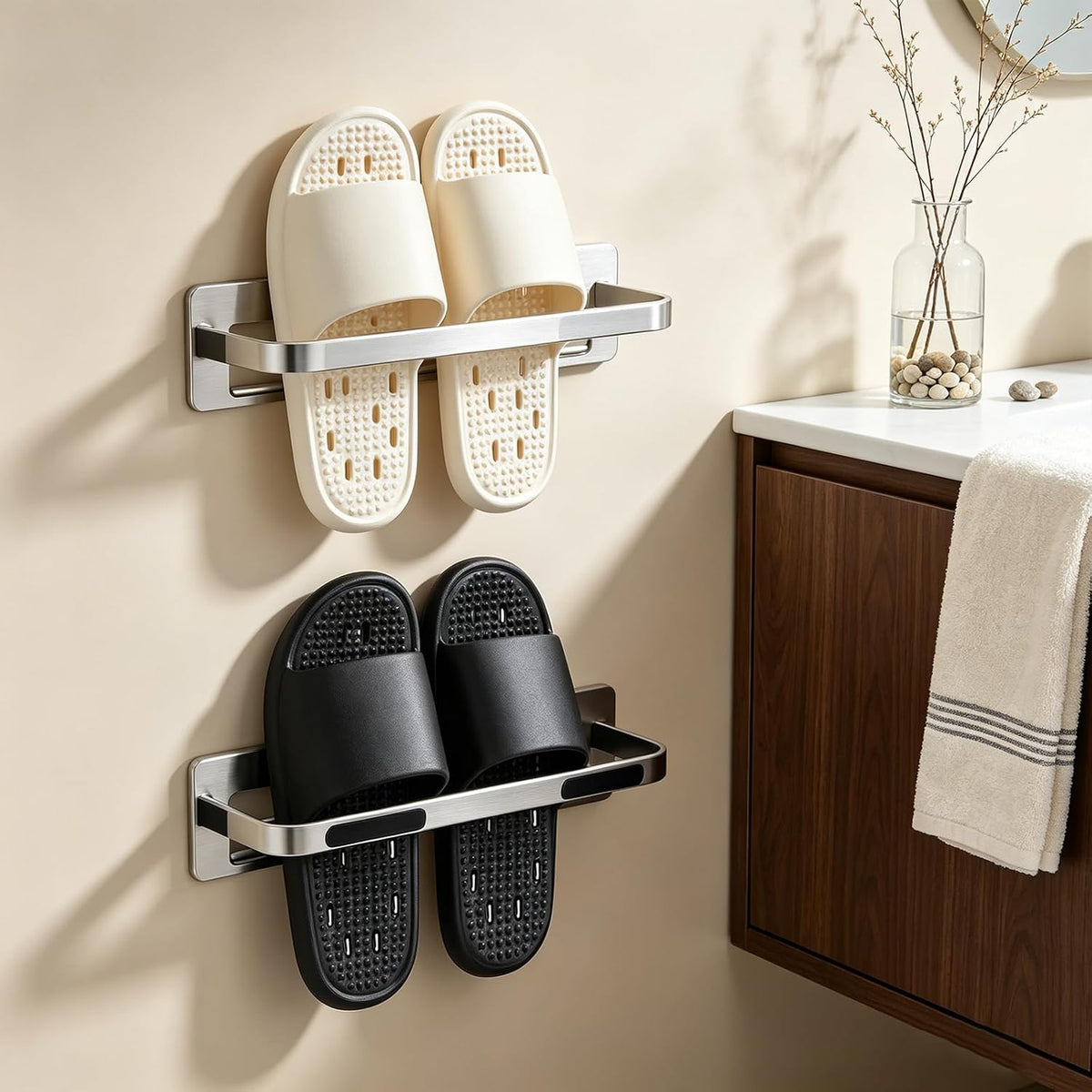 GOEWY Shower Shoes with Drain Holes Massage Granules for Women Men