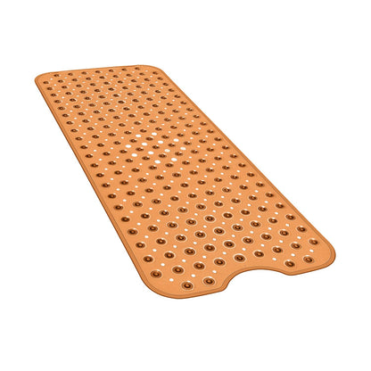 YINENN Bath and Shower Safety Mats 40x16 inch, Non Slip with Suction Cups for Bathroom Stall and Tub Floor, Extra Large and Machine Washable, Drain Holes Keep Bathtub Clean, Clear