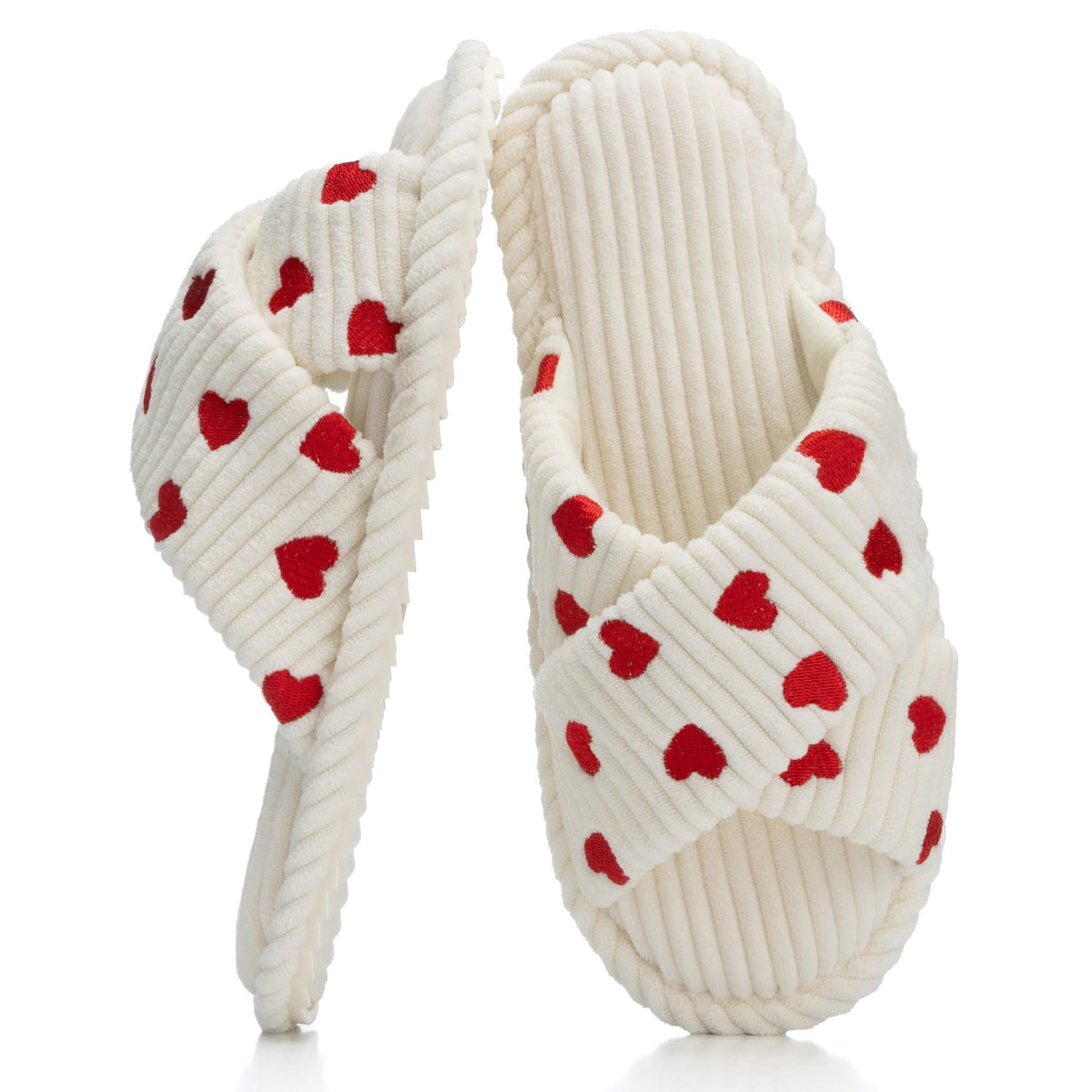 GOEWY Slippers for Women with Memory Foam Open toe House Bedroom Shoes