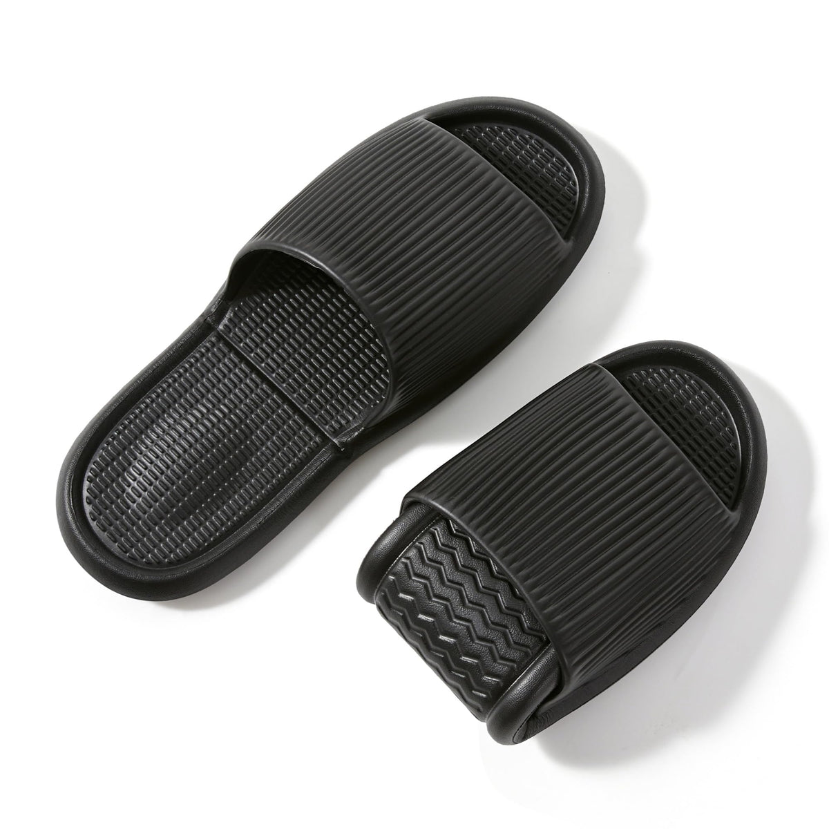Shower Slippers For Women Men Waterproof EVA Foldable Bathroom Pool Beach Camping Travel Portable Non Slip Sole Lightweight Packable Open Toe Indoor Outdoor Hotel Guest Home Shoes Cushioned