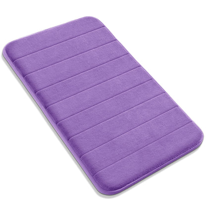 Yimobra Memory Foam Bath Mat, Super Soft Absorbent Bathroom Rug Non Slip, Quick Dry, Machine Washable Floor Carpet for Tub Shower, Home Decor Accessories, 24x17, Cream
