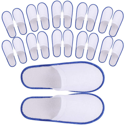 Tbestmax 24 Pairs Spa Slippers Flip Flops Disposable Slippers for Hotel Guests Women Men Closed Toe Super Comfort White