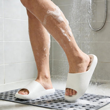 XIXITIAO Shower Shoes With Drain Holes,Non-Slip Shower Slippers for Women Men,Dry Quickly Bath Slippers,Indoor Home Bedroom Pool Spa Guest College Dorm Dorm Room