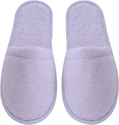 Arus Womens Turkish Terry Cotton Cloth Bath Spa Slippers, Plum, 6-9.5