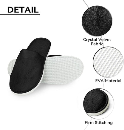 10 Pairs Disposable Guest Slippers, One Size Slippers