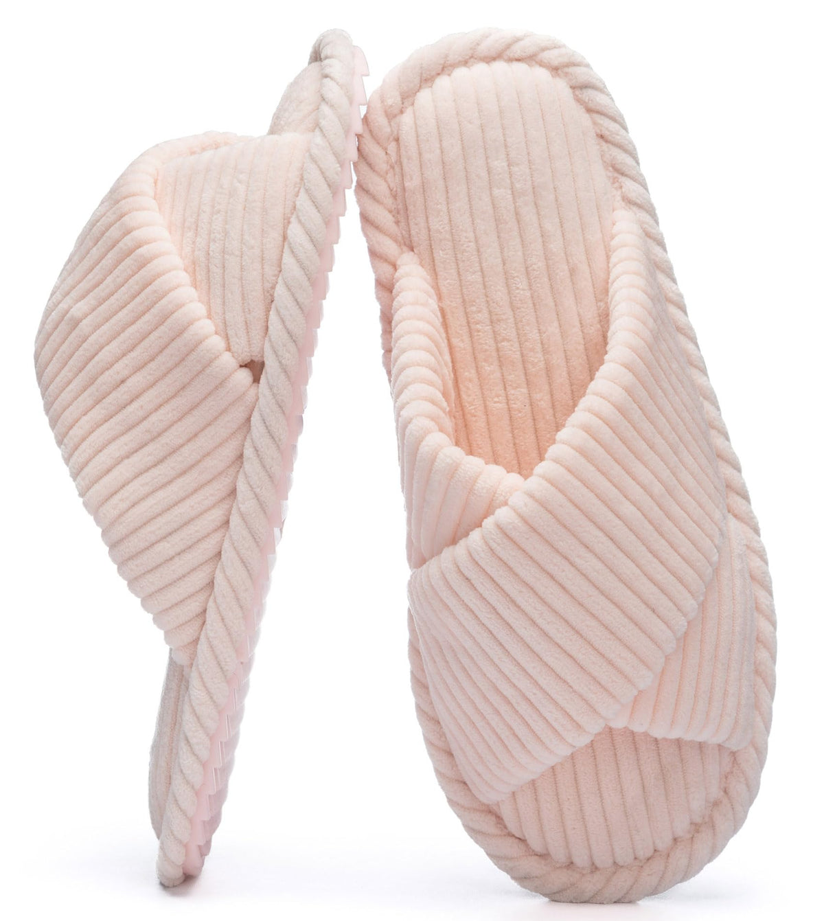 GOEWY Slippers for Women with Memory Foam Open toe House Bedroom Shoes