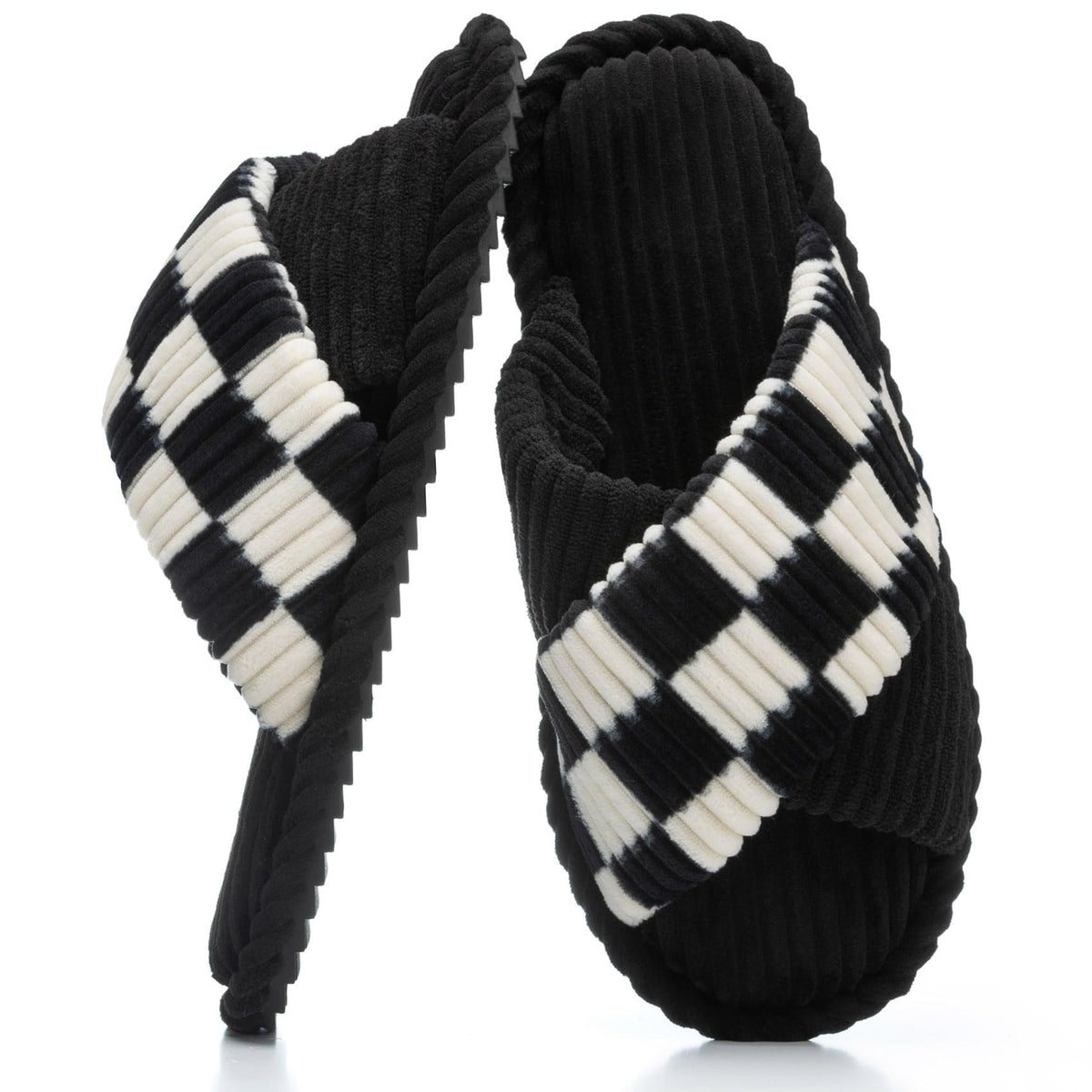 GOEWY Slippers for Women with Memory Foam Open toe House Bedroom Shoes