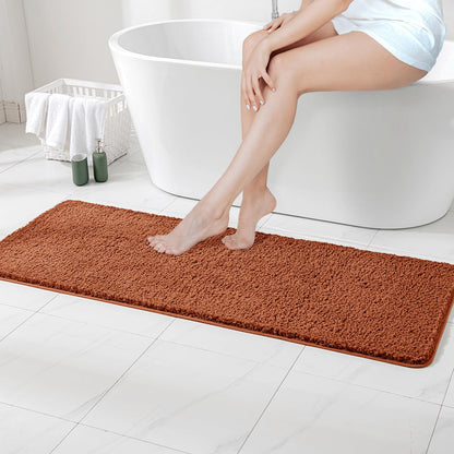 MIULEE Teal Bathroom Rugs Soft Small Microfiber Bath Mat 16x24 Inch