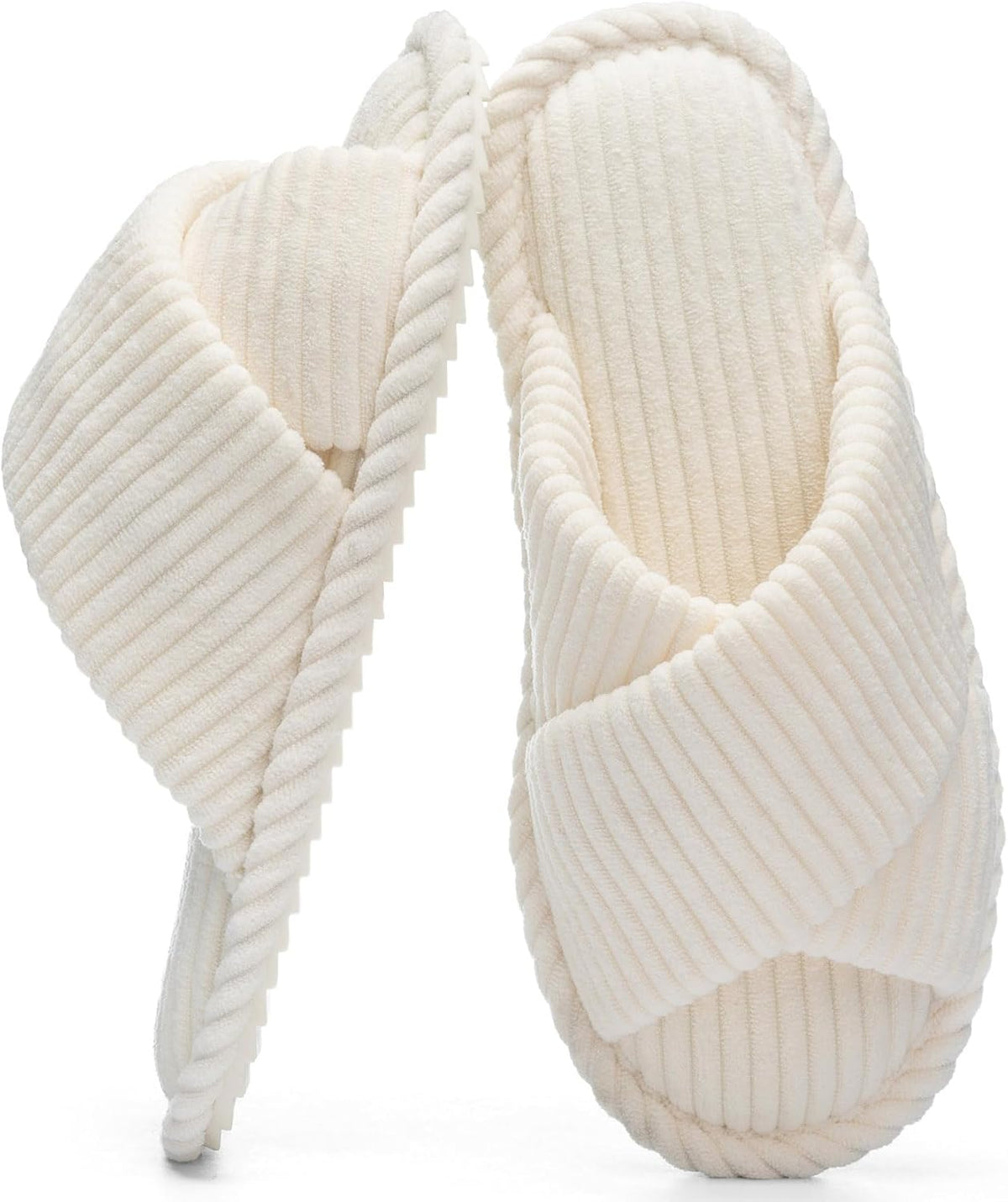 GOEWY Slippers for Women with Memory Foam Open toe House Bedroom Shoes