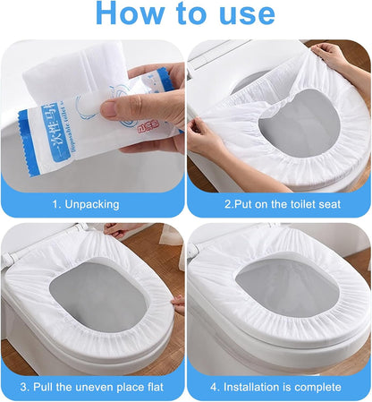 20 Pack Disposable Toilet Seat Covers for Travel Public Toilet Hospital,Portable Waterproof (Individual Package)