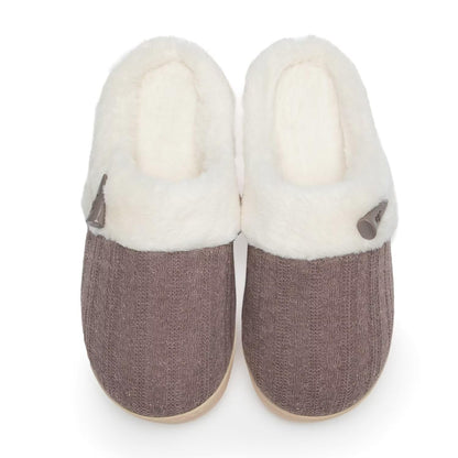 NineCiFun Women's Fuzzy House Slippers Memory Foam Cute Ladies Home Shoes