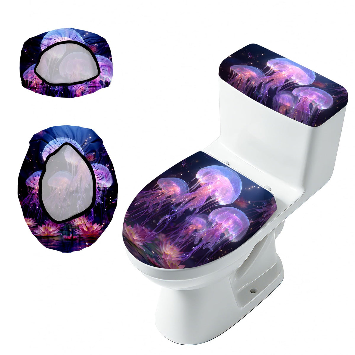 2 Piece Toilet Seat Cover Set with Tank Cover for Bathroom Decor