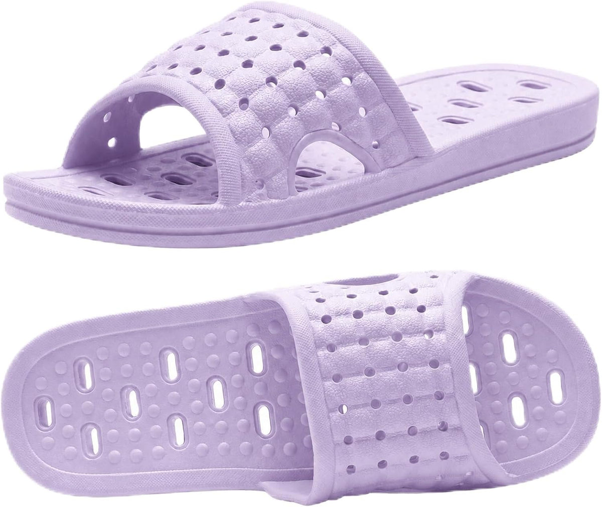 Bath Slippers with Drainage Holes, Quick-Drying Non-Slip Slippers for Home, Dormitory, Bathroom - Unisex