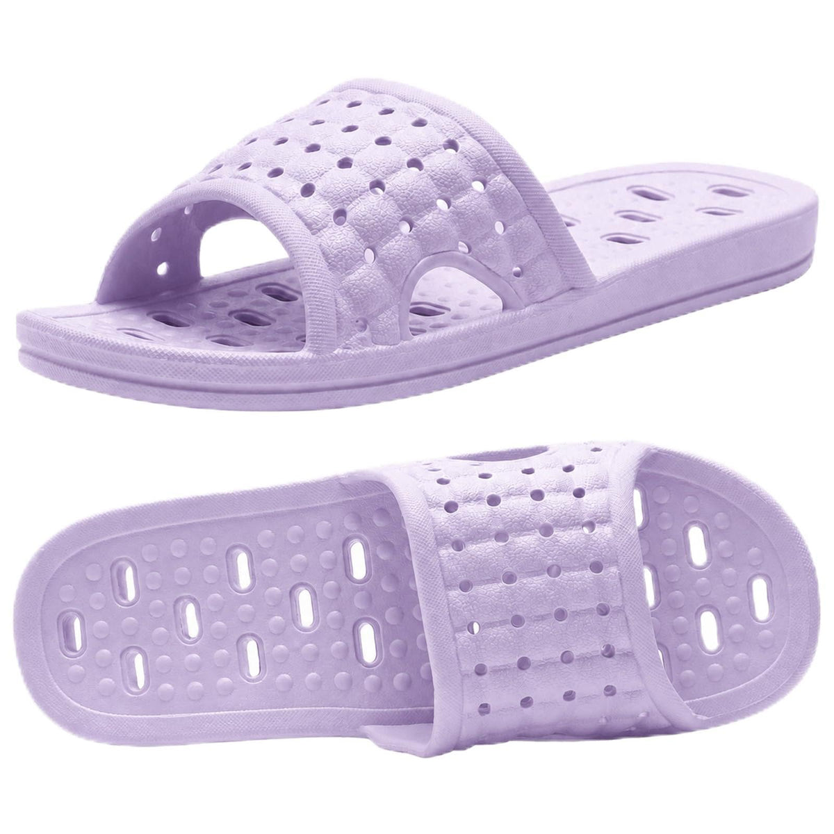 Bath Slippers with Drainage Holes, Quick-Drying Non-Slip Slippers for Home, Dormitory, Bathroom - Unisex