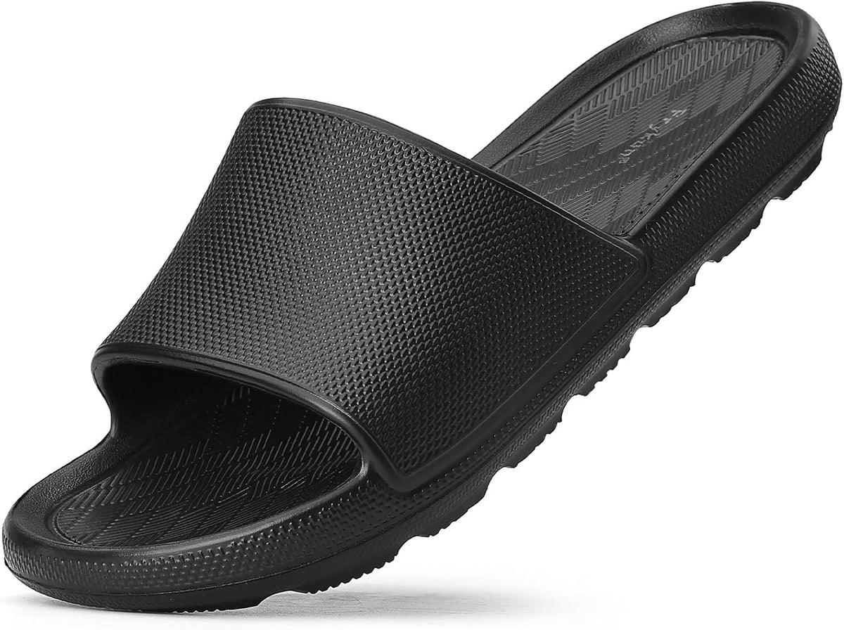Frykun Shower Slides for Men and Women,Non-slip Sandals with Arch Support