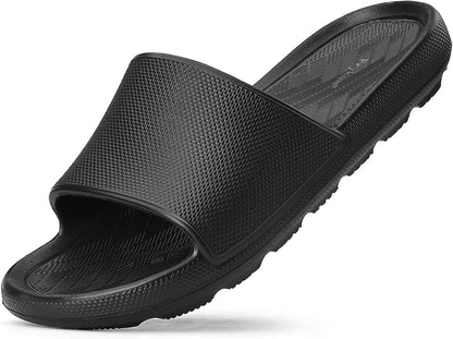 Frykun Shower Slides for Men and Women,Non-slip Sandals with Arch Support