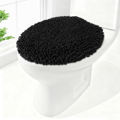 Soft Chenille Toilet Lid Cover 19.5L" x 18.5W" Machine Washable