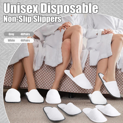 Ramede 80 Pairs Disposable Hotel Slippers Bulk