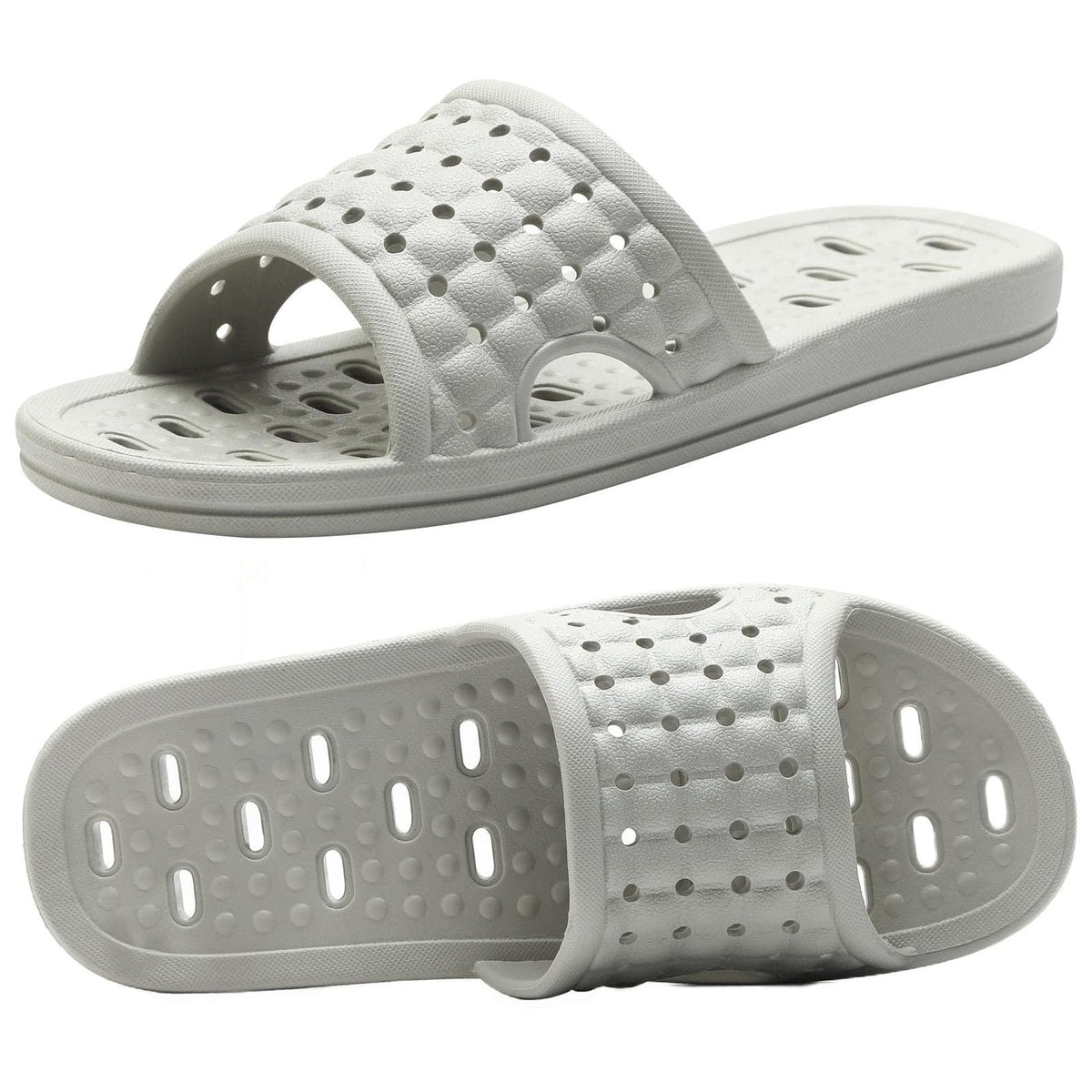 Bath Slippers with Drainage Holes, Quick-Drying Non-Slip Slippers for Home, Dormitory, Bathroom - Unisex
