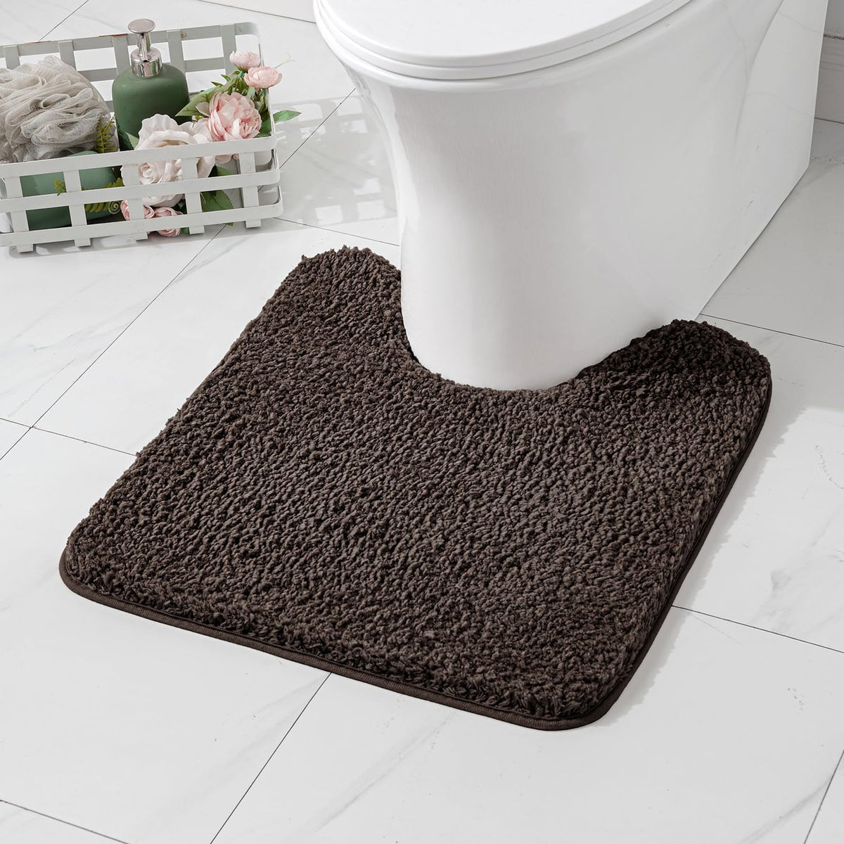 MIULEE Teal Bathroom Rugs Soft Small Microfiber Bath Mat 16x24 Inch
