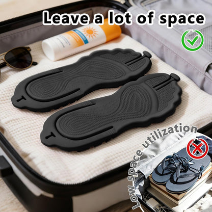 ZOORON Flip Flops for Women Men Travel Slippers Shower Shoes Foldable Bathroom Camp Beach Sandals Lightweight Non-Slip Quick Dry