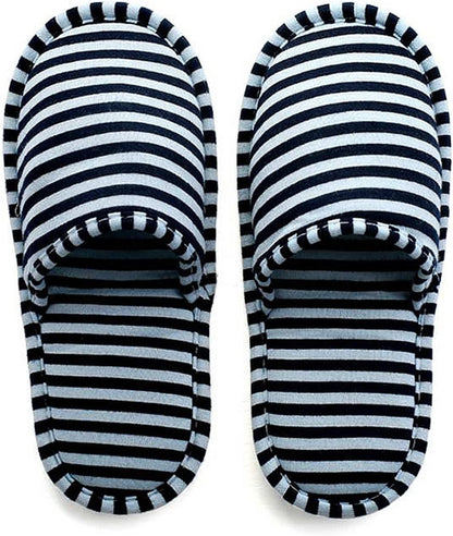 Portable Cotton Travel Slippers Reusable Spa Hotel Indoor Guest Slippers
