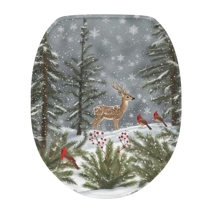 Toilet Lid Covers for Bathroom Elongated Cat Irises Thick Toilet Seat Lid Cover Elongated Oval Round Soft Fabric Toilet Seat Lid Cover with Elastic Edges Machine Washable